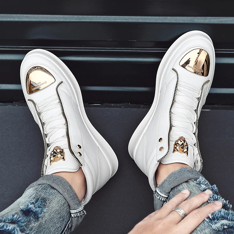 Leopard Platform High Top Sneakers