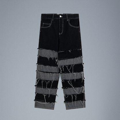 Draped Tassel Denim - Men's Hip Hop Luxe