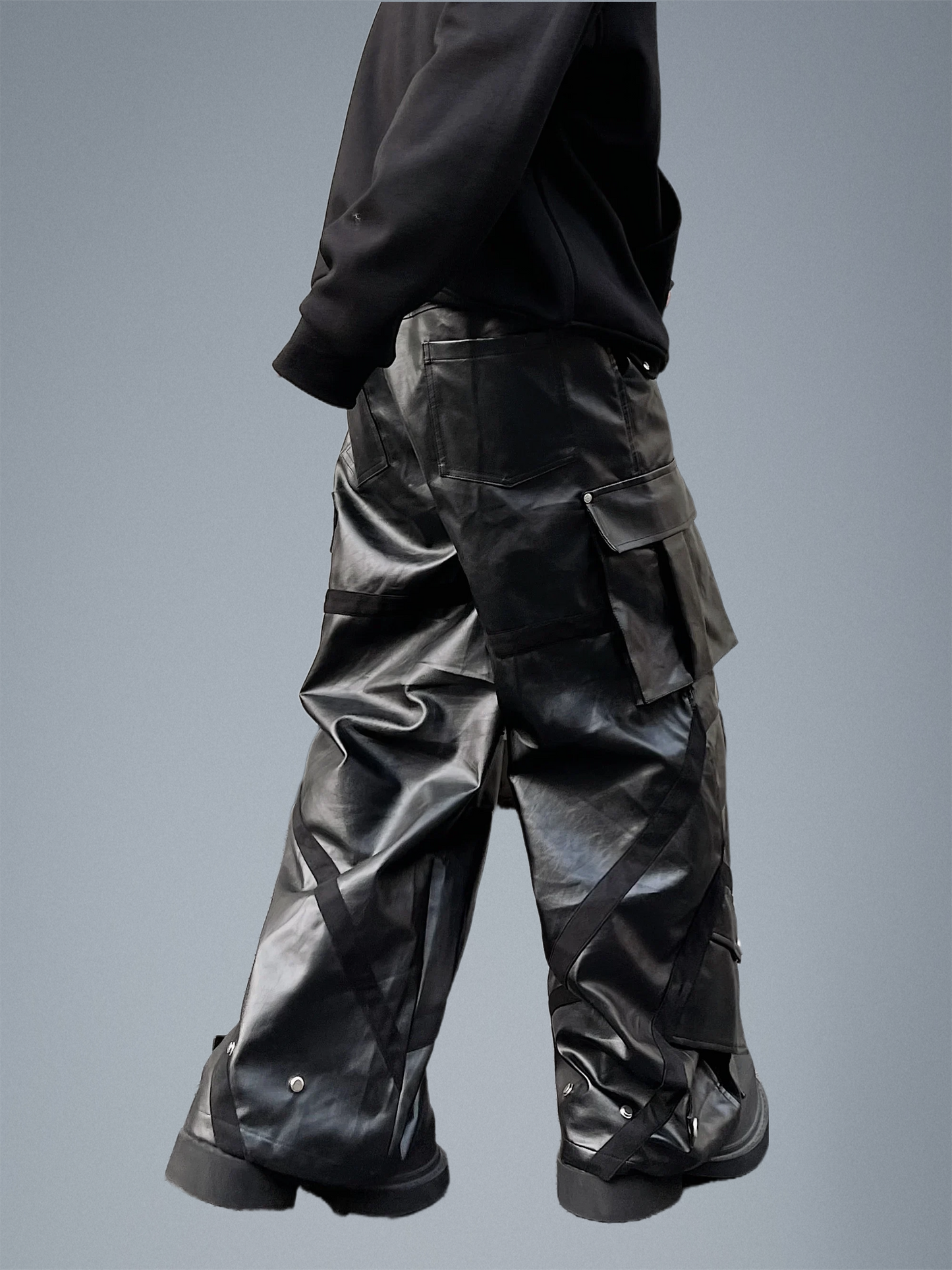 Vintage Tactical Leather Pants