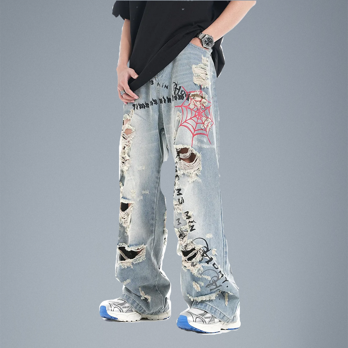 Vintage Blue Hip Hop Jeans