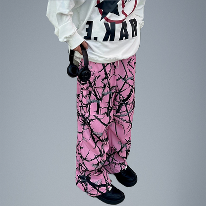 Pink Thorn Camouflage Cargo Trousers