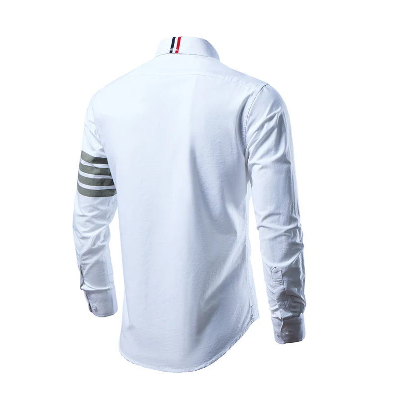 Slim-Fit Long Sleeve Cotton Shirt