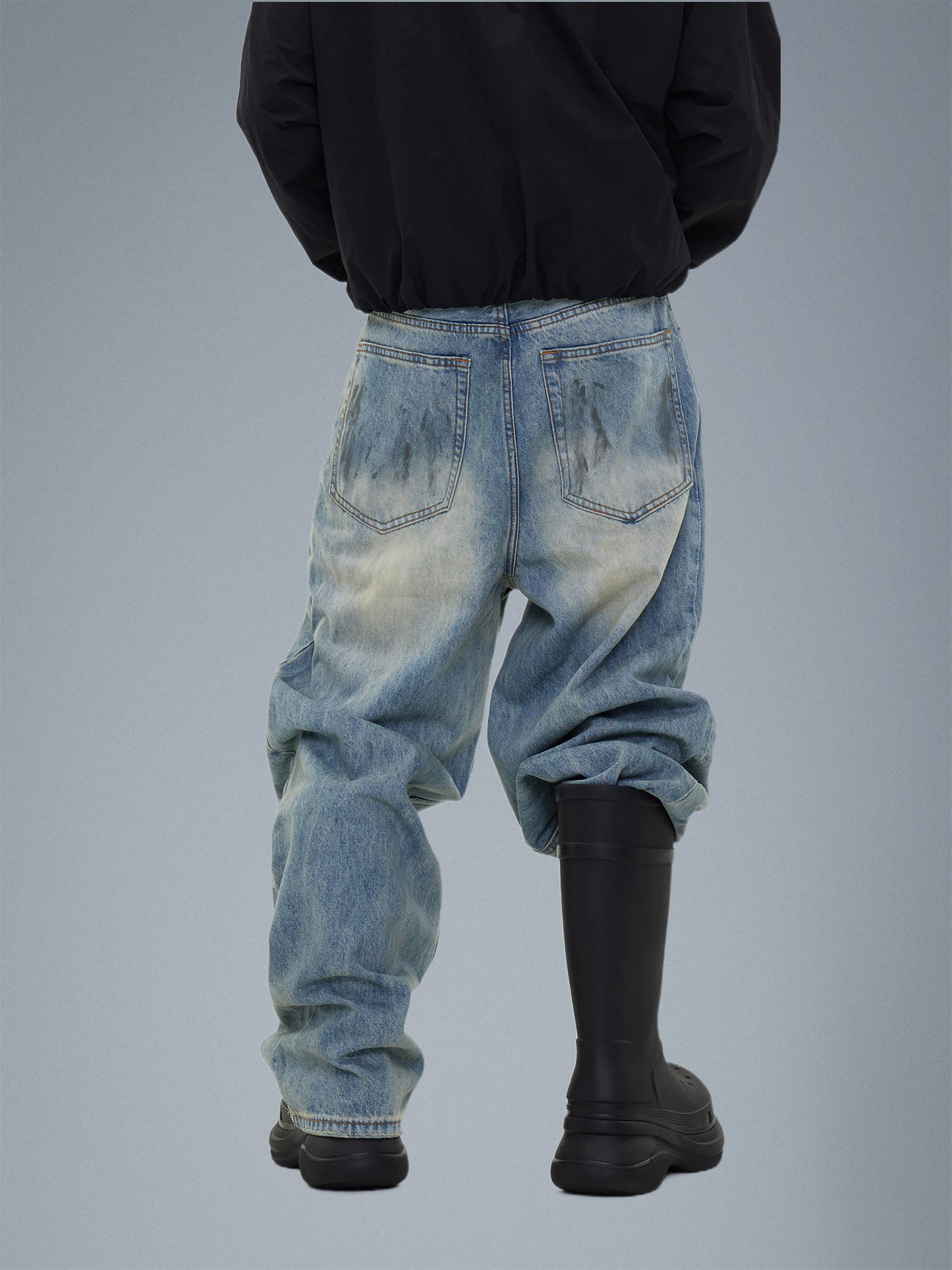 Urban Graffiti Distressed Denim