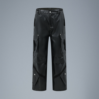 Vintage Tactical Leather Pants