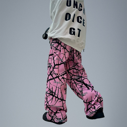 Pink Thorn Camouflage Cargo Trousers